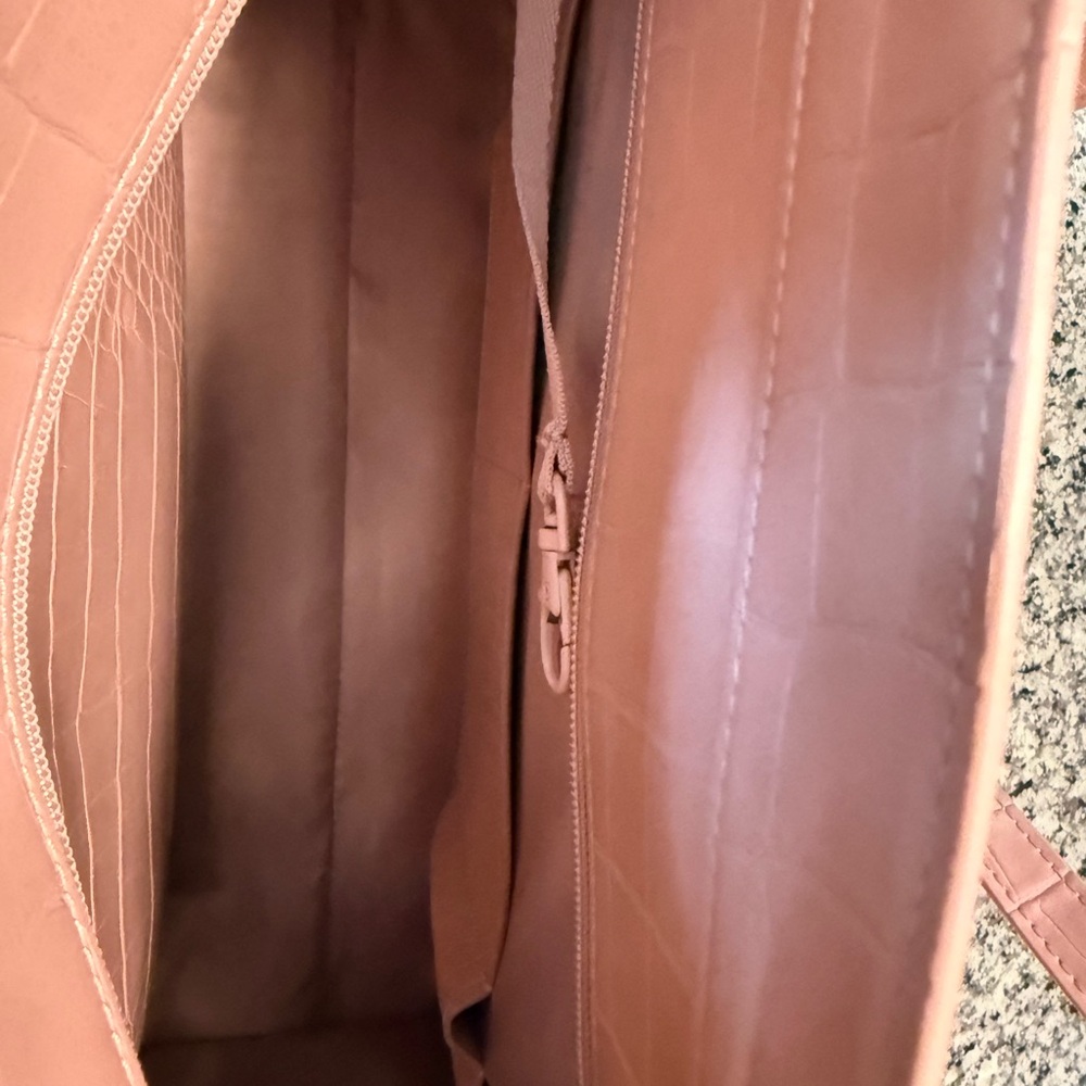 BEIS Mauve Croc-Embossed Tote Bag - Picture 3 of 7
